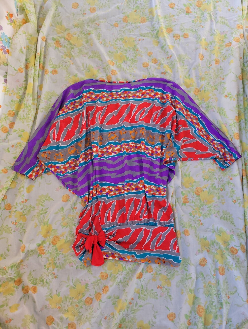 60s 70s Mini Tunic Top Mini Dress Size S
